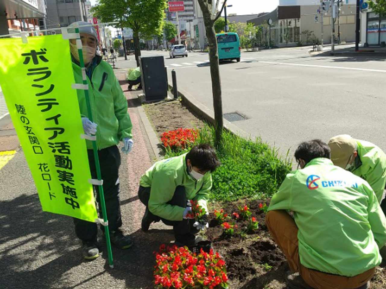 花植えボランティアの様子